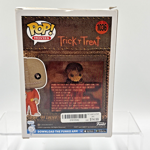 Funko Pop! Movies Trick ‘r Treat Sam #1036 Flocked Spirit Halloween Exclusive - Picture 3 of 4